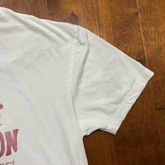 True Religion Basic Fit Vintage Print Logo White Red Cotton T-Shirt Men's XXL - Picture 4 of 8